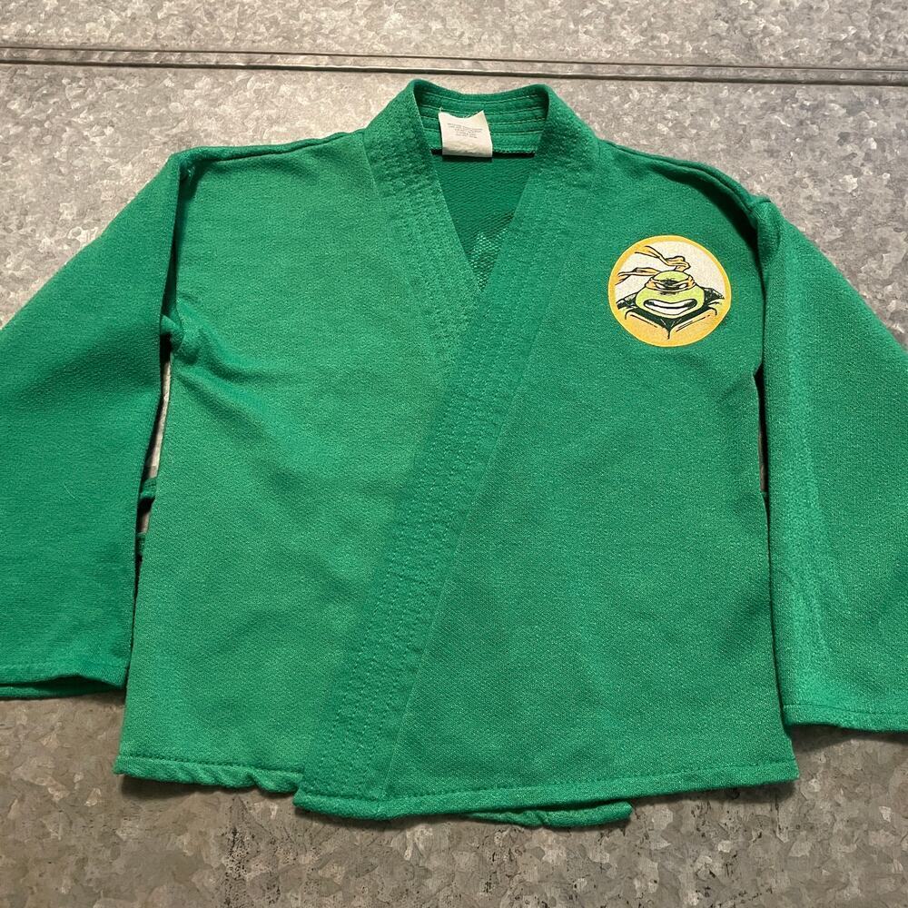 Vintage Teenage Mutant Ninja Turtles Michaelangelo Robe Shirt Youth 6-7 USA 90s
